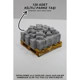 BLACKONECLASS Gerçekçi Minyatür İnşaat Kilitli Parke Taşı 120 Adet Gri Renk 1/16 Ölçek Kilitli Parke Taşı