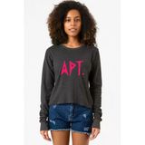 Blackpink Apt Füme Ekstra Uzunkol Sweatshirt