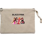 Blackpink Black Krem Clutch Astarlı Cüzdan / El Çantası - 25x18cm