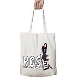 Blackpink Black Pink Rose Iki Taraf Kalıcı Yıkanabilir Okul Plaj Omuz Bez Çanta