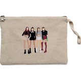Blackpink Digital Krem Clutch Astarlı Cüzdan / El Çantası - 25x18cm