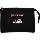 Blackpink Face Siyah Clutch Astarlı Cüzdan / El Çantası - 25x18cm