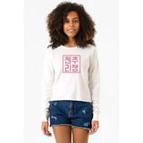 Blackpink Jenchoolichaeng Hangul Ekstra Uzunkol Sweatshirt Ekru