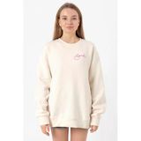 Blackpink Jennie Signature Ekru Kadın 2İp Sweatshirt