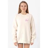 Blackpink Jisoo Signature Ekru Kadın 2İp Sweatshirt