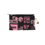 Blackpink K-Pop Desenli Kalemlik Fermuarlı Makyaj Çantası Orta Boy 12cm X 20cm