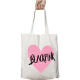 Blackpink Kalp Iki Taraf Kalıcı Yıkanabilir Okul Plaj Omuz Bez Çanta