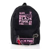 Blackpink Kpop Baskılı Piercing Zincirli Sırt Okul Çantası