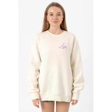 Blackpink Lisa Signature Ekru Kadın 2İp Sweatshirt