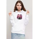 Blackpink Members Art Poster Beyaz Kadın 3İp Kapşonlu Sweatshirt