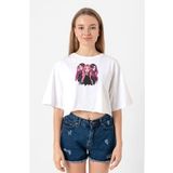 Blackpink Members Art Poster Beyaz Kadın Crop Tshirt