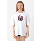 Blackpink Members Art Poster Beyaz Kadın Oversize Tshirt