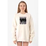 Blackpink Revolution Ekru Kadın 2İp Sweatshirt