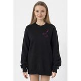Blackpink Rose Signature Siyah Kadın 2İp Sweatshirt