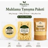 Blacksea Organics Muhlama Tanışma Paketi 2000 G | 1000 G Tel Peynir + 500 G Rize Köy Tereyağı + 500 G Taş Değirmen Mısır Unu - 2 kg