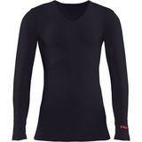 BlackSpade 1257 2.seviye Uzun Kol V Yaka Termal Içlik Siyah Viskon Kadın Erkek İçin Yüksek İzolasyon - 2XL