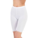 BLACKSPADE 1334 BAYAN BÜYÜK BEDEN PRIVATE PAÇASI DANTELLİ BEYAZ KISA TAYT - 3XL