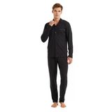 Blackspade 40571 Modal Uzun Kollu Önden Düğmeli Erkek Pijama Takımı