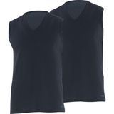 Blackspade 9227 Loose Fit V Yaka Sıfır Kol 2'li Siyah Erkek Atlet