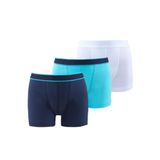 Blackspade 9395 110/122 Lacivert-Aqua-Beyaz 3'lü Erkek Çocuk Boxer