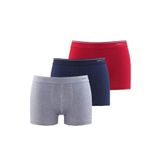 BLACKSPADE 9670 ERKEK TENDER COTTON SHORTY 3 LÜ GRİ-LACİVERT-KIRMIZI BOXER RENKLİ-953 XS