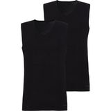 BLACKSPADE 9677 ERKEK TENDER COTTON V YAKA SIFIR KOL 2 Lİ SİYAH ATLET - 2XL - Siyah