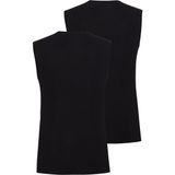 BLACKSPADE 9677 ERKEK TENDER COTTON V YAKA SIFIR KOL 2 Lİ SİYAH ATLET - Siyah