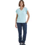Blackspade BLACKSPADE-60400-KADIN Kısa Kollu V Yaka T-Shirt-Türkuaz - M - Turkuaz