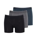 Blackspade Boxers erkek iç çamaşırı, 3'lü avantaj paketi, rahat dikişler ve teneke pamuk, erkek külotu, boxer şort, elastik bel, kısa külot, erkekler için, Siyah antrasit antrasit antrasit, S