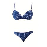 Blackspade Çıkartılabilir Destekli Puantiye Baskılı Siyah Bikini Takım