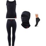 Blackspade Çocuk Termal 2. Seviye Atlet Alt İçlik Balaklava Kar Maskesi Takım - 128 - 134 cm - Siyah