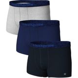 Blackspade Erkek Boxer 3'lü Paket Modern Basics 9473 - Siyah - Gri - Mavi