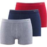 Blackspade Erkek Boxer 3'lü Paket Tender Cotton 9670 - Gri Lacivert Kırmızı - 2XL - Lacivert - Kırmızı - Gri Melanj