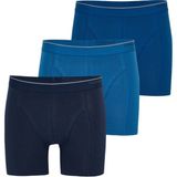 Blackspade Erkek Boxer 3'lü Paket Tender Cotton 9673 - Lacivert Mavi Denim - XL - Renkli