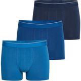 Blackspade Erkek Boxer Kısa Boy Pamuklu 3'lü Paket 9670 - 2XL - Lacivert - Mavi