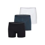 Blackspade Erkek Boxer Pamuklu 3'lü Paket 9673 - S - Siyah - Beyaz - Antrasit