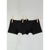 Blackspade Erkek Çocuk Organik Boxer 2'li Paket 9401 - Siyah - 110 cm