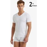 Blackspade Erkek Fanila 2'li Paket %100 Pamuk V Yaka Loose Fit 9639 - Beyaz