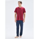Blackspade Erkek Pijama Takımı, Kırmızı, Kısa Kol, S Beden