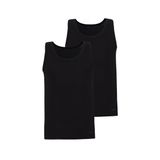 Blackspade Erkek Siyah Atlet, 2'li Paket, Loose Fit, M Beden