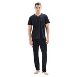 Blackspade Erkek Siyah Kısa Kol 3'lü Pijama Takımı 40871