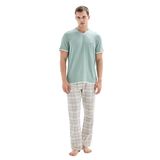Blackspade Erkek Yeşil Kısa Kol Pijama Takımı, XL Beden