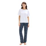 Blackspade Kadın Beyaz Kısa Kol Pijama Takımı,%95 Viskon%5 Elastan, S Beden