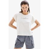 Blackspade Kadın Crop T-Shirt 60627 - Krem - XS