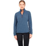 Blackspade Kadın Fermuarlı Polar Sweatshirt 50465 - Kot Melanj - XL - Lacivert