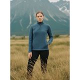 Blackspade Kadın Fermuarlı Termal Polar Sweatshirt 2. Seviye 50465 - Mavi - 2XL - Lacivert