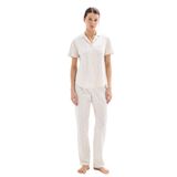 Blackspade Kadın Kısa Kol Pijama Takımı, Ekru, XL Beden