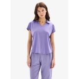 Blackspade Kadın Mor Kısa Kol Pijama Takımı, Viskon Elastan, S Beden