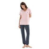 Blackspade Kadın Pembe Kısa Kol Pijama Takımı, M Beden