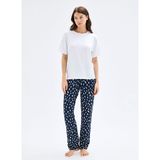 Blackspade Kadın Pijama Takımı 52077 - Beyaz